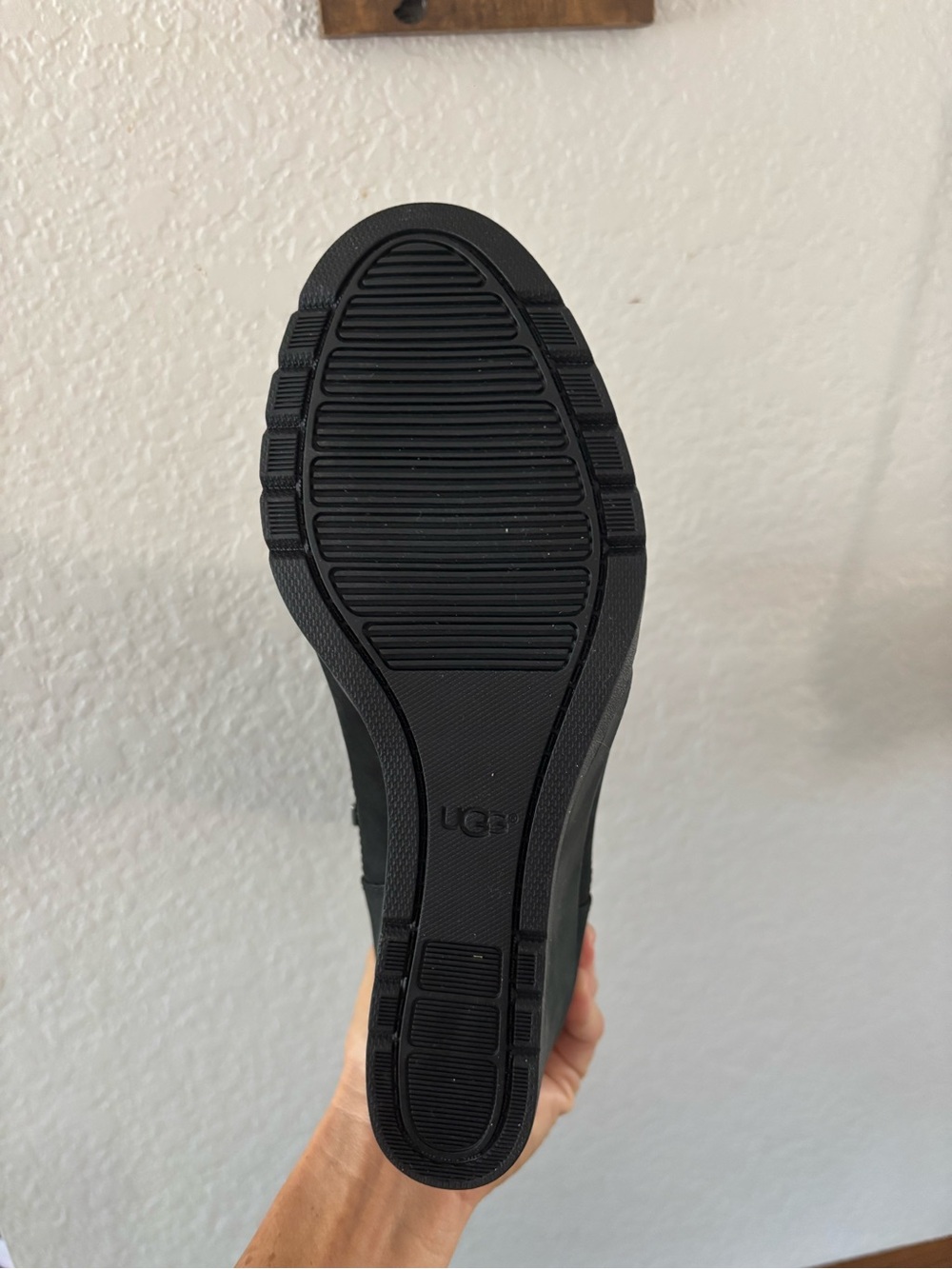 UGG Black Wedge Mid-Calf Zip Boots - Picture 3 of 3